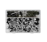 Karosserie Schrauben Motorrad-Windschutzscheiben-Verkleidungsschrauben Für Für CBR600RR Für CBR900RR Für CBR1000RR Satz Mit Schrauben, Montagedichtung Befestigungs Mutter(Silber,253pcs)