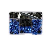 Karosserie Schrauben Motorrad-Windschutzscheiben-Verkleidungsschrauben Für Für CBR600RR Für CBR900RR Für CBR1000RR Set Mit Montagedichtung Befestigungs Mutter(BLAU,190pcs)