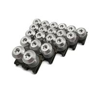 Karosserie Schrauben Motorrad-Windschutzscheiben-Verkleidungsschrauben Für Kawasaki Für Z900 Für Z650 Für Z800 Clips, Federmuttern-Set, Dichtung, Befestigung Befestigungs Mutter(Silber)