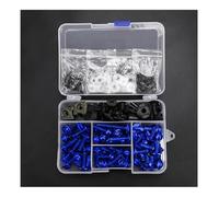 Karosserie Schrauben Verkleidungsschrauben-Set Für Motorräder Für Kawasaki Für Ninja 650R 1000 Für Z750 Für Z1000 Für ZZR600 Befestigungsclips, Hohlschrauben Befestigungs Mutter(BLAU)