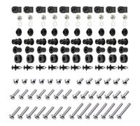 Karosserie Schrauben Verkleidungsschrauben-Set Motorrad Für Yamaha YZF R1 2009-2014 Komplettes Edelstahl-Set Mit Windschutzscheiben-Befestigungsclips, Muttern Befestigungs Mutter(Silber)