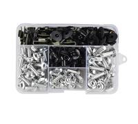 Karosserie Schrauben Verkleidungsschrauben-Set Motorräder Für Vespa GTS 125 250 300 Sprint Primavera 150 GTV LXV PX Aluminium Muttern, Clips, Befestigungselemente Befestigungs Mutter(Silber)