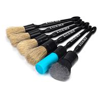 Kasauber 6X Auto Detailing Reinigung Pinsel Set, Premium Detail Bürsten Reinigungspinsel Brush zum Schonend Reinigen Autopflege für Car Motor Rädern Felgen Leder Innenraum Außenraum