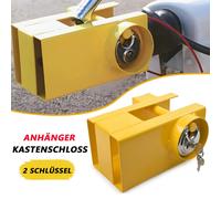 Kastenschloss Anhänger Diebstahlschutz Sicherung Kupplungsschloss Wohnwagen PKW.