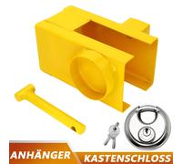 Kastenschloss Anhänger Diebstahlschutz Sicherung Kupplungsschloss Wohnwagen-PKW