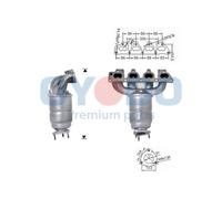 Katalysator Oyodo 10N0007-OYO für OPEL ASTRA Caravan T98 CC ZAFIRA COMBO Tour