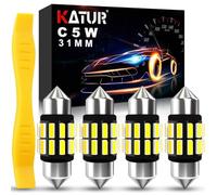 KATUR 3 1 MM Innenraumbeleuchtung Glühbirne, 12V 24V 6000K Weiß 1.22'' Innenraumbeleuchtung Birne für Lichtkuppeln Kofferraumbeleuchtung Kennzeichenbeleuchtung, 4 Stück