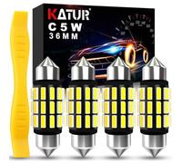 KATUR 3 6 MM Innenraumbeleuchtung Glühbirne, 12V 24V 6000K Weiß 1.4 2'' Innenraumbeleuchtung Birne für Lichtkuppeln Kofferraumbeleuchtung Kennzeichenbeleuchtung, 4 Stück