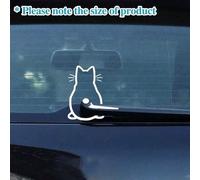 Katzen-Heckscheibenwischer-Aufkleber, Rückspiegel-Aufkleber, Frauen-Rückspiegel-Autosticker, Vinyl-Aufkleber zum Schutz vor Kratzer, Glasdekorations-A