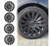 KAVANIC 4 Stück Radkappen Geeignet für Tesla Model 3 Highland 2024-2025, 18 Zoll, Felgenschutz in Symmetrischem Design, Mattschwarze ABS-Radkappe für 18" Photon Wheels, Ersatz-Radkappen