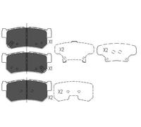 KAVO PARTS Bremsbeläge Bremsbelagsatz für Ssangyong Rexton W Actyon Sports I
