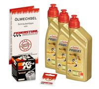 Kawasaki VN 1500 Classic, 96-99, VNT50D VN50G; Castrol 10w40 Öl K&N Chrom Filter
