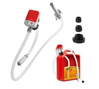 KBIBCK Kraftstoff Umfüllpumpe mit Auto-Stopp-Sensor, Elektrische Benzinpumpe, Elektrische Transferpumpe 2.4GPM mit 3 Adaptergrößen, Kraftstoffpumpe mit Schläuchen und Zapfpistole für Benzin Diesel Öl