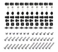 KCBHSH Motorrad-Verkleidungsschrauben Windschutzscheibe Für Suzuki GSX1300R Hayabusa 2008-2018 Komplettes Karosserie-Schraubensatz Edelstahl Clips Schrauben Set Montage(Silber)