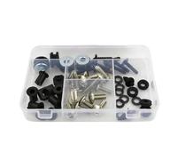 KCBHSH Motorrad-Windschutzscheiben-Verkleidungsschrauben Für FZ6 Für Fazer 2004-2009 Karosserie, Stahl-Kit, Clips, Schnellmuttern, Abdeckungen Schrauben Set Montage(Silber)