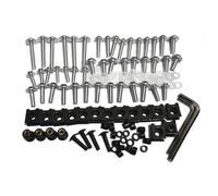 KCBHSH Verkleidungsschrauben Motorrad-Windschutzscheibe Für Ducati 899, 959 Panigale, 1198/S/R, 1098/S/Tricolor, 848/EVO Komplettes Und Mutternset Schrauben Set Montage(Silber)