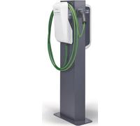KEBA Standsäule Doppel 131813 | Wallbox Zubehör | P30/P40 kompatibel | Aluminium | barrierefrei | RAL7016 Anthrazitgrau