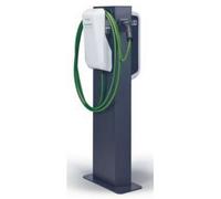 KEBA Standsäule Doppel 131813 | Wallbox Zubehör | P30/P40 kompatibel | Aluminium | barrierefrei | RAL7016 Anthrazitgrau