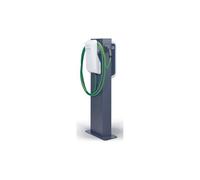 KEBA Standsäule Doppel 131813 | Wallbox Zubehör | P30/P40 kompatibel | Aluminium | barrierefrei | RAL7016 Anthrazitgrau