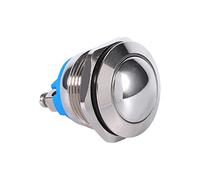 Keenso 12 V 3A Momentaner Druckschalter Auto Wasserdichte Momentaner Lautsprecher Horn Taster Metall Kippschalter IP65 IK08 19mm Schalter im Auto