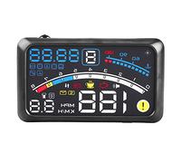 Keenso KFZ 5,5 zoll 12 V Universal HUD Display GPS KMH MPH Over Speed Alarm Tacho Windschutzscheibe Projektionsfolie für KFZ und andere Fahrzeuge Fahrzeuginterne Monitore