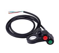 Keenso Lenkerschalter, ATV 22mm integrierter Lenkerschalter mit 3 Tasten für Scheinwerfer, Blinklicht und Hupe Universal für Motorrad, Roller, ATV