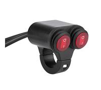Keenso Motorrad Lenkerschalter, Universal 12V Motorrad 7/8 Zoll Lenker Scheinwerferschalter Doppelsteuerung Nebelscheinwerfer Schalter + Hupenschalter(Type C) Scheinwerfer/Hauptscheinwerfer