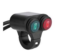 Keenso Motorrad Lenkerschalter, Universal 12V Motorrad 7/8 Zoll Lenker Scheinwerferschalter Doppelsteuerung Nebelscheinwerfer Schalter + Hupenschalter(Type D)