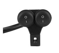 Keenso Motorrad Lenkerschalter, Universal 12V Motorrad 7/8 Zoll Lenker Scheinwerferschalter Doppelsteuerung Nebelscheinwerfer Schalter + Hupenschalter(Type B)