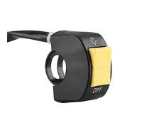 Keenso Universal 7/8 Zoll LED Scheinwerfer Ein/Aus-Schalter mit Motorrad Lenker (Gelb)