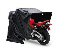 KEESUNG Motorrad Zelt Garage, 270x105x155CM Schwarz Faltgarage Motorradgarage Motorrad Schutzplane Universal Wasserdicht Roller Moped Zelt Faltgarage Zeltgarage für Motorräder Motorroller Fahrräder