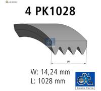 KEILRIPPENRIEMEN 7.54801 FÜR PHZ P8C 2.1L P9A 2.1L RGX 2.0L THY 2.4L 4cyl 3.0L