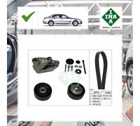 INA 529 0198 10 Keilrippenriemensatz 1540mm 6-Rippenanzahl + Umlenkrolle Kompatibel mit BMW 5 Limousine E60 1437475 1726343 1437929