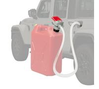KEMIMOTO Elektrische Kraftstoffpumpe, Umfüllpumpe mit automatischer Abschaltsensor,Überlaufschutz, 2,4 GPM Schnellfluss, mit 3 Kanisteradaptern, 89cm Schlauch für Benzin, Diesel, Öl