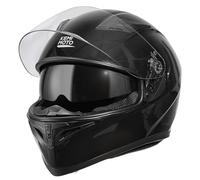 KEMIMOTO Integralhelm mit Integrierter Sonnenblende, ECE-R22.06 Zertifiziert, ABS-Schale, Belüftungssystem für Kinn und Kopf, Unisex, Geeignet für Motorräder und Roller