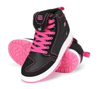 KEMIMOTO Motorrad Schuhe Damen, Motorradstiefel Causal Frauen,Motorrad Stiefel mit Erhöhung, Aktmungsaktiver Motororad Sneaker,Schwarz/Pink