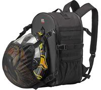 KEMIMOTO Motorradhelm Rucksack, 35L Helm Tasche mit Verstecktem Helmnetz, Halter