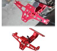 Kennzeichenhalter Motorrad für Yamaha Xmax 125 250 300 Xmax Xmax, Verstellbarer Aluminum Universal Motorrad Kennzeichenhalterung Zubehör,Red