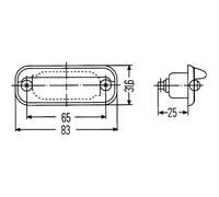 HELLA Kennzeichenleuchte HELLA 2KA 001 378-041