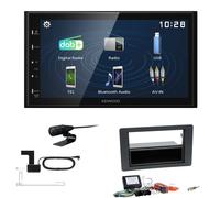 Kenwood 2DIN DAB+ Autoradio für Saab 9-5 2009-2011 schwarz