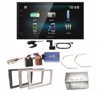 Kenwood DMX-125DAB Bluetooth Einbauset für Opel Omega B Meriva A Agila Vivaro