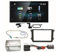 Kenwood DMX-125DAB Bluetooth USB Einbauset für EOS Polo Caddy Amarok Scirocco