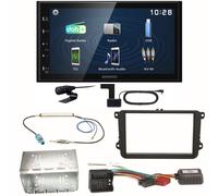 Kenwood DMX129DAB DAB+ Bluetooth Einbauset für Golf 5 6 Passat 3C CC B7 Touran