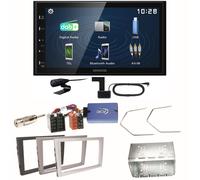Kenwood DMX129DAB DAB+ Bluetooth Einbauset für Opel Omega B Meriva A Agila Vivar