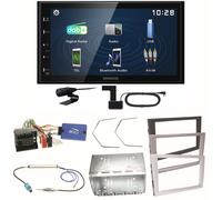 Kenwood DMX129DAB DAB+ Bluetooth Einbauset für Opel Vectra C Meriva Vivaro Combo