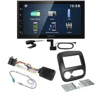 Kenwood DMX129DAB DAB+ Bluetooth USB Einbauset für Renault Trafic 3