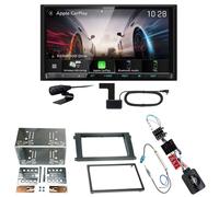 Kenwood DMX8021DABS Android Auto CarPlay Einbauset für Porsche Cayenne bis 2006