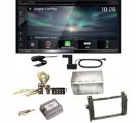 Kenwood DNX-5190DABS Navi CarPlay FLAC Einbauset für Mercedes Vito Viano W639