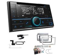 Kenwood DPX-7300DAB 2-DIN Autoradio mit Bluetooth Digitalradio DAB+ USB CD passend für Opel Astra H 2004-2010 Satin Stone ohne Canbus