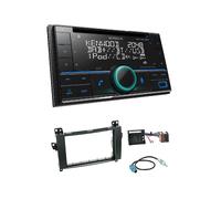 Kenwood DPX7200DAB Radio + Mercedes A B Klasse Viano 2-DIN Blende + ISO-Adapter